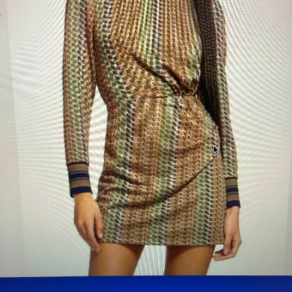 Ramy Brook Wheller Ruched Long Sleeve Mini Dress New With Tags Size 6